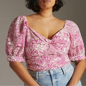 Pink Patterned Women's Top
